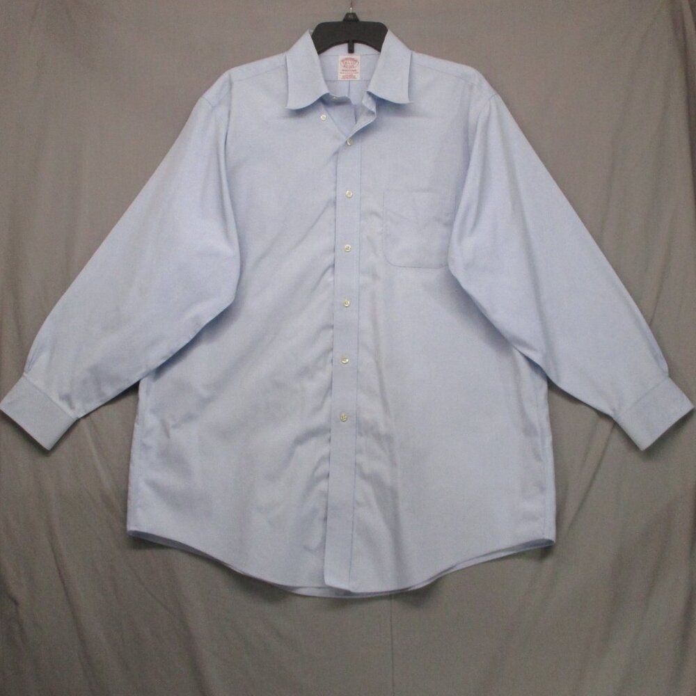 Brooks Brothers Button Down Long Sleeve Shirt Blue Men Size |‎ 16 1\2 - 32